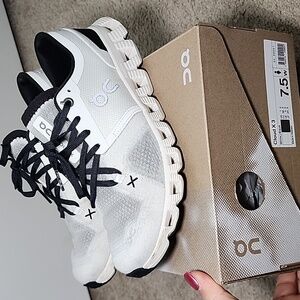 Cloud X3 On Running Black and White Athletic Shoes